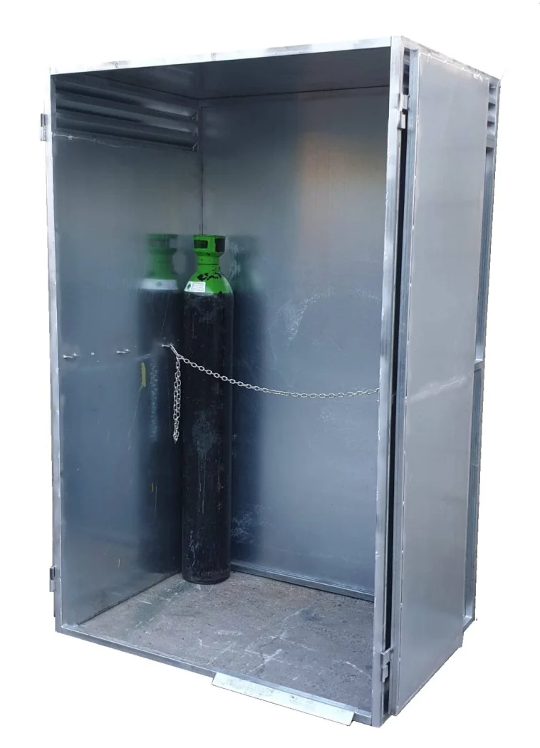 Caseta botellas de gases con suelo