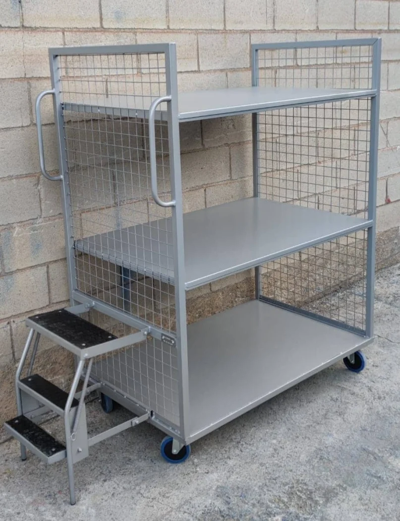 Carro Picking con escalera integrada